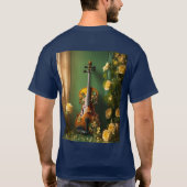Mannen aangekocht T-shirt met  Viool 3D Floral Des (Achterkant)