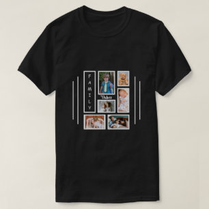 Mannen Aangepast fotocollage ontwerp zwart T-shirt