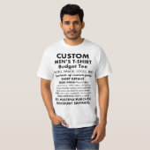 Mannen Aangepast gepersonaliseerd budget wit T-shi T-shirt (Voorkant volledig)