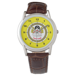 Mannen Aangepaste Bowling (naam toevoegen) Leather Horloge