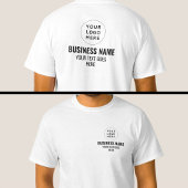 Mannen Aangepaste Front en Back Print Logo Lid T-shirt