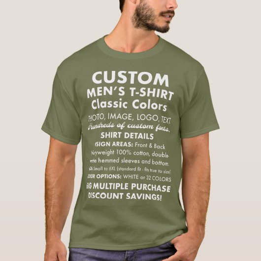 Mannen aangepaste gepersonaliseerde vermoeidheid g t-shirt (Voorkant)