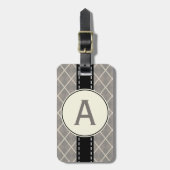 Mannen Aangepaste monogram bagage Geschikt Label C Bagagelabel (Voorkant verticaal)