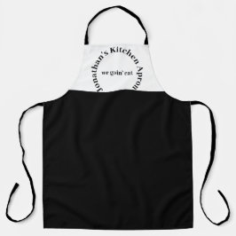 Mannen aangepaste naam koken en bakken schort