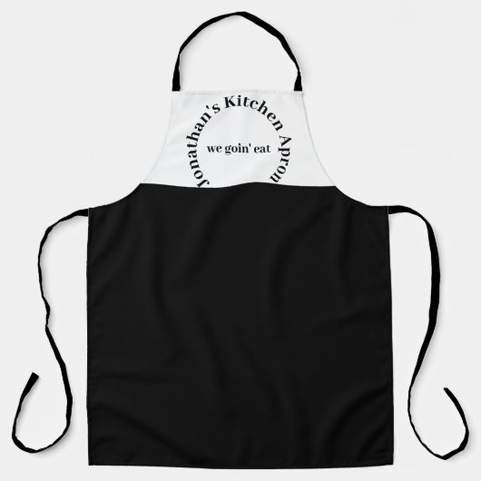 Mannen aangepaste naam koken en bakken schort (Voorkant)