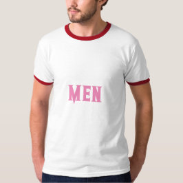 Mannen Aangepaste Naam Tekst Roze Kleur Heren Basi T-shirt
