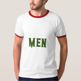 Mannen Aangepaste tekst bosgroene kleur basisring T-shirt