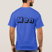 Mannen Aangepaste tekst Deep Royal Kleur Handsome T-shirt (Achterkant)