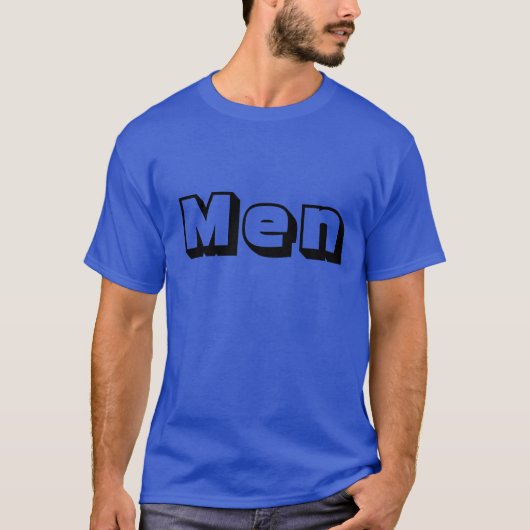 Mannen Aangepaste tekst Deep Royal Kleur Handsome T-shirt (Voorkant)