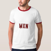 Mannen Aangepaste tekst Donkerrode kleur Mannen T-shirt (Voorkant)