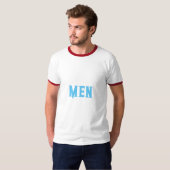 Mannen Aangepaste Tekst Hemelblauwe Kleur Mannen B T-shirt (Voorkant volledig)