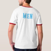 Mannen Aangepaste Tekst Hemelblauwe Kleur Mannen B T-shirt (Achterkant)