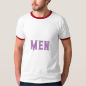 Mannen Aangepaste tekst Lavendel kleur Mannen T-shirt (Voorkant)