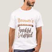 Mannen Aangepaste Thanksgiving T - Shirt (Voorkant)
