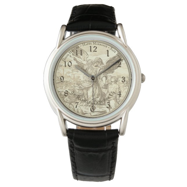 Mannen Aartsengel Saint Raphael eWatch Aangepaste  Horloge (Voorkant)