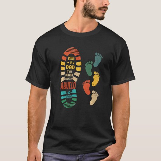 Mannen Abuelo Abuelo-schoen met weinig voetafdrukk T-shirt (Voorkant)