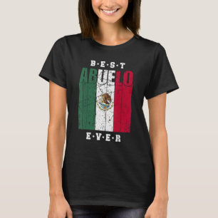 Mannen  Abuelo Mexico Vlag op Mexicaanse Ab T-shirt