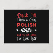 Mannen achter heb ik een waanzinnig Pools kinderon Briefkaart (Voorkant)