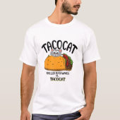 Mannen achterwaarts gespeld tacocat cinco de t-shirt (Voorkant)