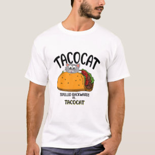 Mannen achterwaarts gespeld tacocat cinco de t-shirt