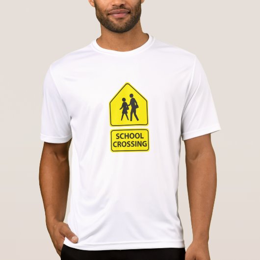 Mannen actief T-shirt voor schoolkruising (Voorkant)