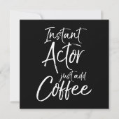 Mannen    ActingWomen Instant Actor voegt koffie g Bedankkaart (Voorkant)