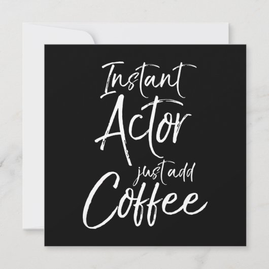 Mannen    ActingWomen Instant Actor voegt koffie g Bedankkaart (Voorkant)