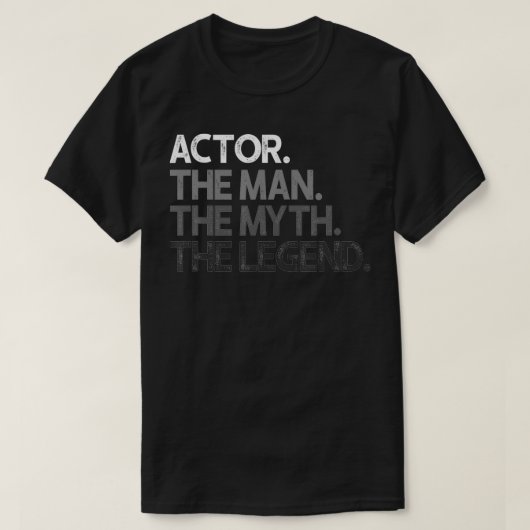 Mannen Actor Gift Man Migne Legende T-shirt (Design voorkant)