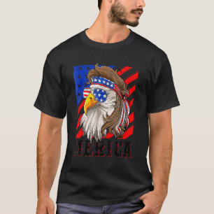 Mannen adelaar Mullet 4 juli VS - Amerikaans T-shirt