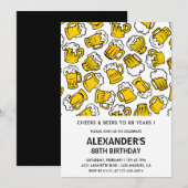 Mannen Adult Cheers and Beers 88ste verjaardag Kaart (Voorkant / Achterkant)