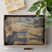 Mannen Advertisements Shabby Chic Decoupage Tissuepapier (Geschenk)