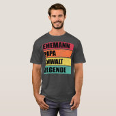 Mannen advocaat Papa Legend Husband Wedding Vader' T-shirt (Voorkant volledig)