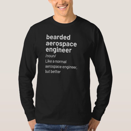 Mannen Aerospace Engineer Definition T-shirt (Voorkant)