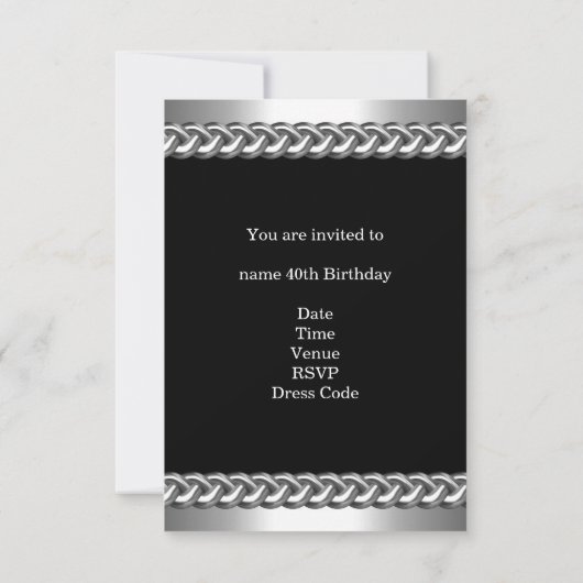 Mannen Afbeelding op zaterdag blauw Metaal Chrome  Kaart (Achterkant)