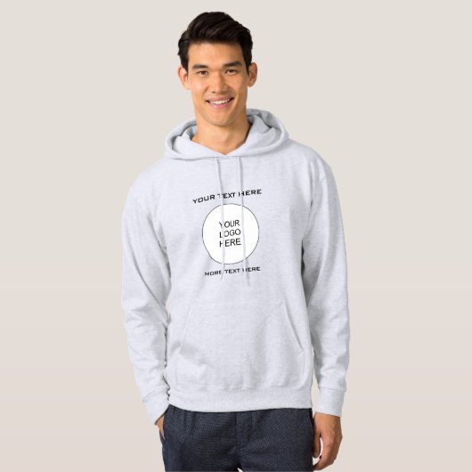 Mannen afdruk op de voorzijde en achterzijde hoodie (Voorkant volledig)