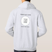 Mannen afdruk op de voorzijde en achterzijde hoodie (Achterkant)