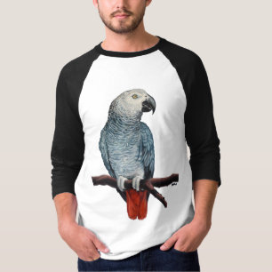 Mannen African Grey Parrot Shirt Parrot Jersey