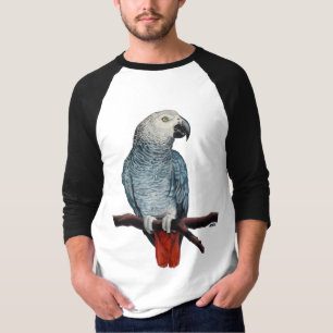 Mannen African Grey Parrot Shirt Parrot Jersey
