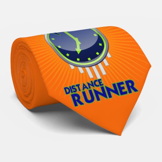 MANNEN AFSTAND RUNNER NECKTIE STROPDAS (Opgerold)