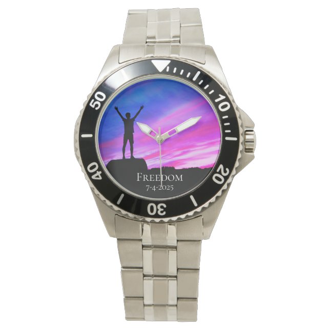 mannen Afstuderen *~* Vrijheidsprijs Horloge (Voorkant)