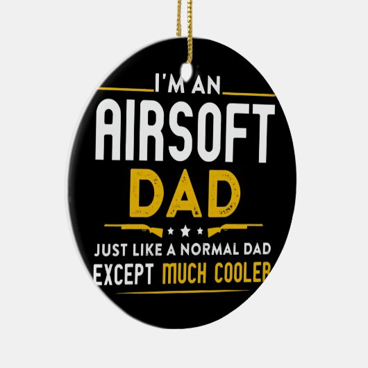 Mannen Airsoft pa, net als normale vader, behalve Keramisch Ornament (Rechts)