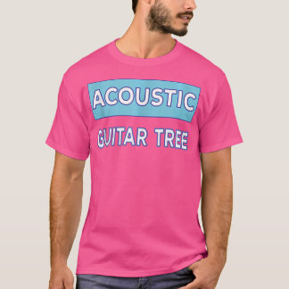 Mannen akoestische gitaar boom t-shirt