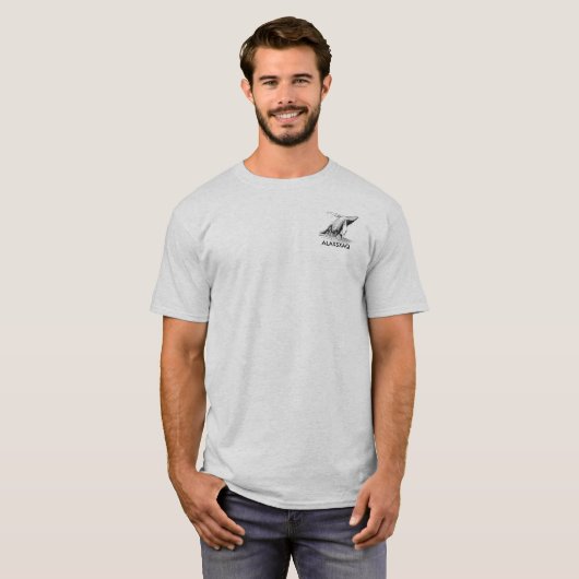 Mannen ALAXSXAQ - Humpback Whale T-Shirt (Voorkant volledig)