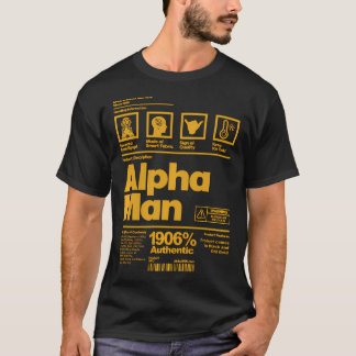 Mannen Alfa Afrikaans 1906 Broederschap Informatie T-shirt