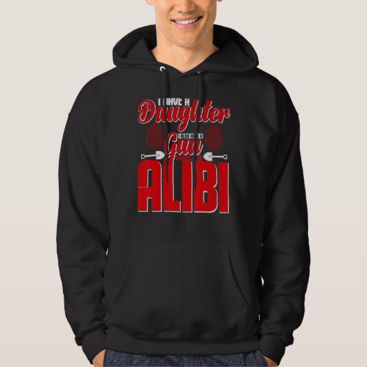 Mannen Alibi Party Night Joke Quotes Sarcastic Hoodie (Voorkant)