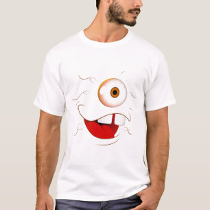 Mannen Alien Eye Happy Face T-shirt