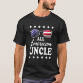 Mannen alle Amerikaanse oom 4 juli zonnebril T-shirt (Voorkant)