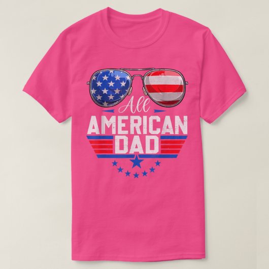 Mannen alle Amerikaanse pa's op 4 juli T-shirt (Design voorkant)