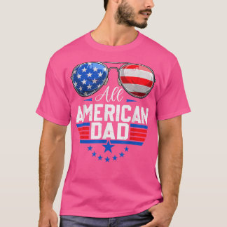 Mannen alle Amerikaanse pa's op 4 juli T-shirt