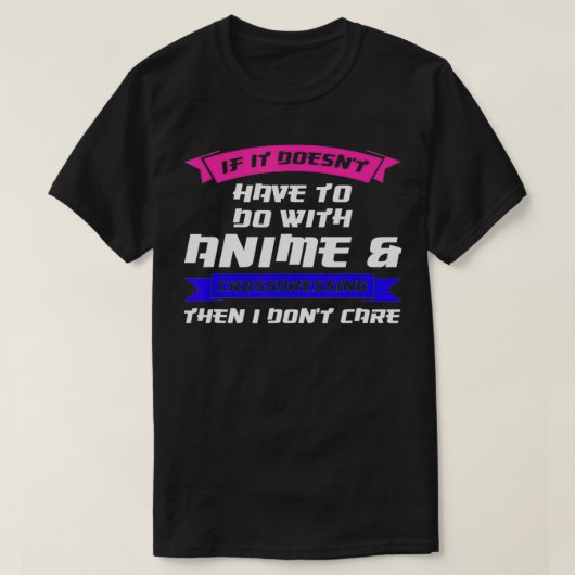 Mannen als het niet animeert & het oversteken Anim T-shirt (Design voorkant)